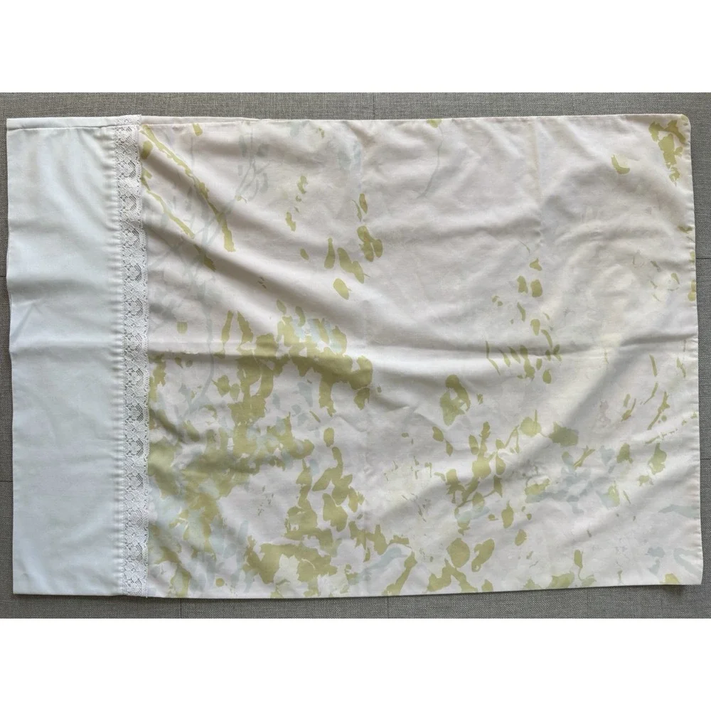 VTG Springmaid Pillowcases Fitted Sheet Floral Cottagecore Wondercale Full‎ Size